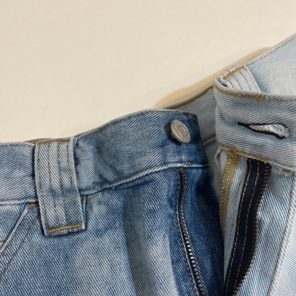 Pacsun jean woman’s shorts two blue cotton carpenter New size 26 - Picture 5 of 6